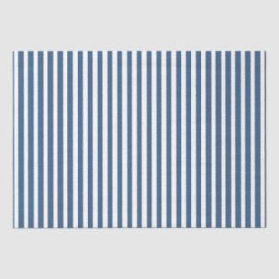 Weiches Iris-Blau und weißes Cabana-Streifenmuster Seidenpapier