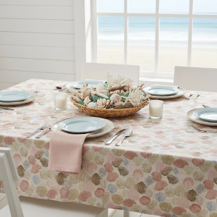 Weiches Küstenmeer-Muschel-Strandmuster Tischdecke
