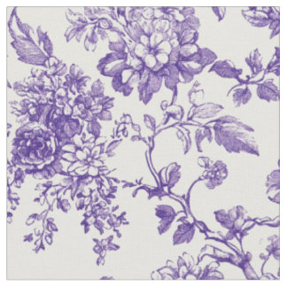 Weiches lila Botanical Toile Stoff