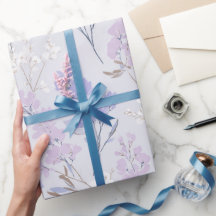 Weiches lila Lavendel weißes Blumenmuster