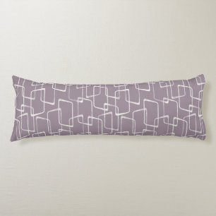 Weiches Lila Retro Lino geometrisches Muster Seitenschläferkissen