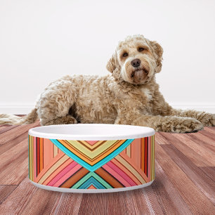 Weiches Mehrfarben-Diamant- und Streifenmuster Napf