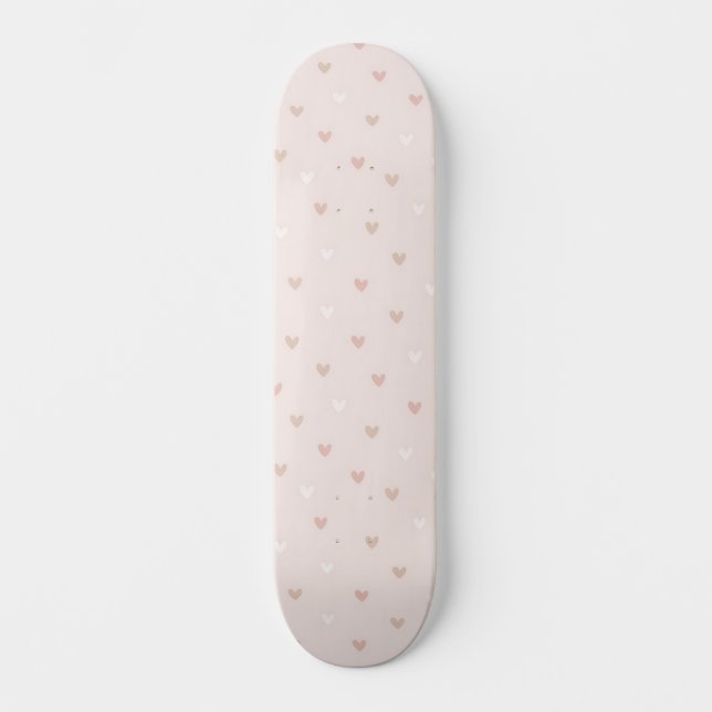 Weiches Minimal-Herz-Muster Skateboard (Vorderseite)