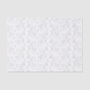 Weiches modernes White&Grey genannt Damask Seidenpapier