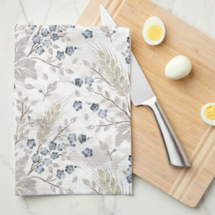 Weiches neutrales Boho-Blumen-Botanik-Frühlingsmus Geschirrtuch