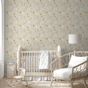 Weiches Neutrales Braun Beige Tupfen Boho Tapete