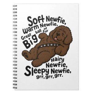 Weiches Newfie-Gedicht (brauner Newf) Notizblock