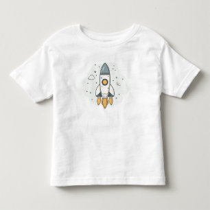 Weiches Pastell-Beige-Raumschiff Kleinkind T-shirt