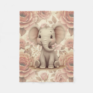 Weiches Pastell-Blumenmuster Fleecedecke
