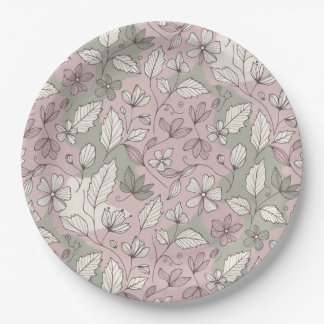 Weiches Pastell-Feminines Boho-Papiertablett Pappteller