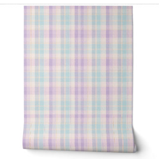 Weiches Pastell-Lavendel-Blau-Kariertapete Tapete