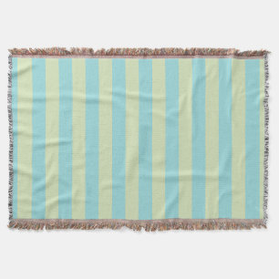 Weiches Pastell-Streifenmuster – Limettencreme & N Decke