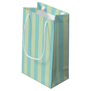 Weiches Pastell-Streifenmuster – Limettencreme & N Kleine Geschenktüte
