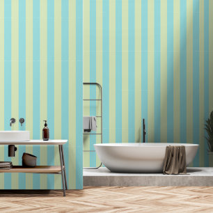 Weiches Pastell-Streifenmuster – Limettencreme & N Tapete