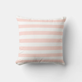 Weiches Pastellmuster Pink & White Lines Kissen