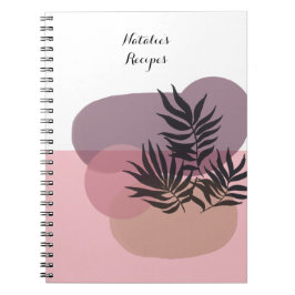 Weiches Pastellrosa abstraktes tropisches Notizbuc Notizblock
