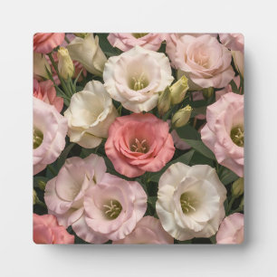 Weiches Pastellrosa Lisianthus Fotoplatte
