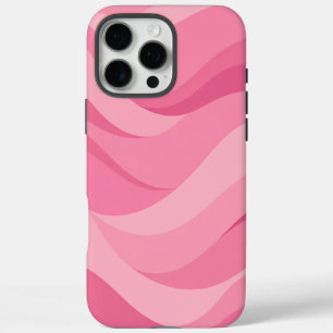 Weiches Rosa abstraktes Wellenmuster iPhone 16 Pro Max Hülle