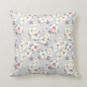 Weiches rosa Aquarell-Muster Kissen