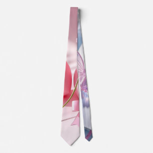 Weiches Rosa Blau Pastell Blumen Traumhafte Kunst Krawatte