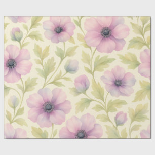 Weiches rosa Blumen-Geschenkpapier Geschenkpapier
