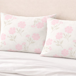 Weiches rosa Blumenkissenbezug Kissenbezug