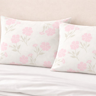 Weiches rosa Blumenkissenbezug Kissenbezug