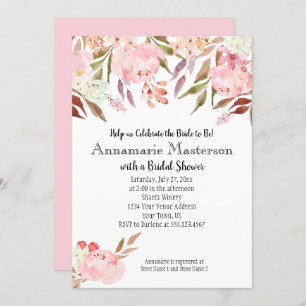 Weiches rosa einladung