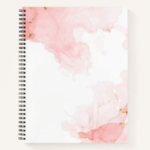 Weiches rosa Glitter-Wasserfarben-Hintergrund Notizbuch