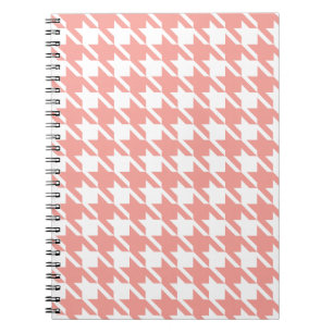 Weiches rosa Houndstooth-Notizbuch Notizblock
