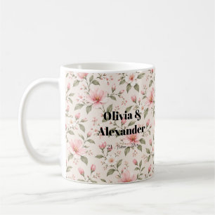 Weiches Rosa Kirschblüten-Blumen nahtloses Muster Kaffeetasse