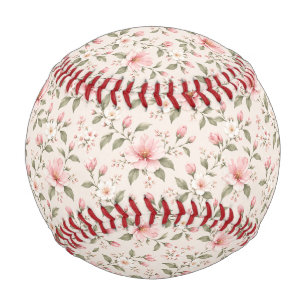 Weiches Rosa Kirschblüten Florales Nahtloses Muste Baseball