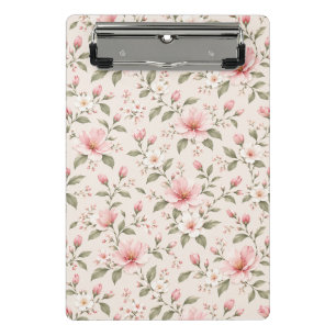 Weiches Rosa Kirschblüten Florales Nahtloses Muste Mini Klemmbrett