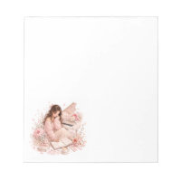 Weiches rosa Klavier Blumen Notizbuch