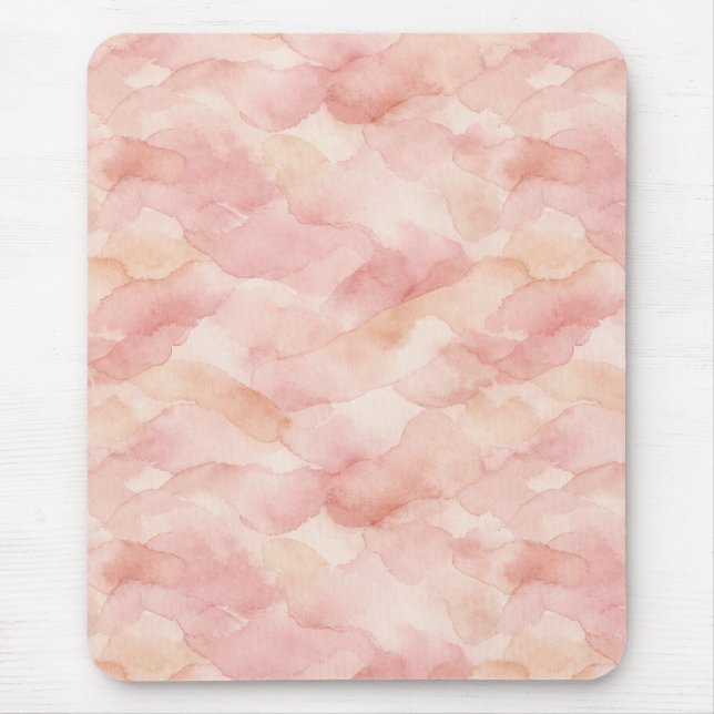 Weiches rosa modernes abstraktes Designmuster Mousepad (Vorne)