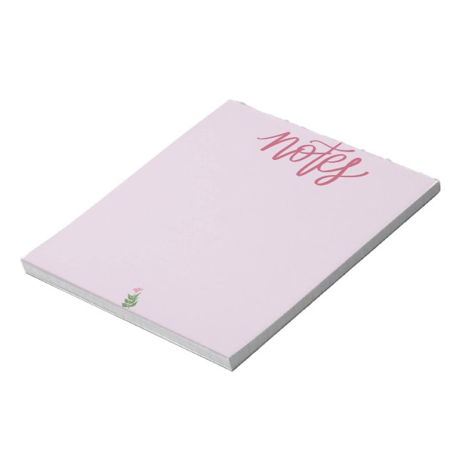 Weiches Rosa Notizbuch Notizblock (Rotiert)