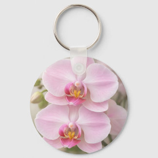 Weiches Rosa Phalaenopsis-Orchidee Schlüsselanhänger