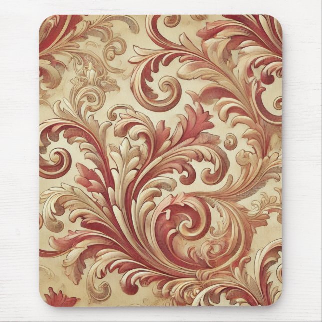 Weiches Rot- und Goldschattel Mousepad (Vorne)