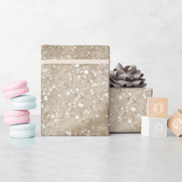Weiches Sand Beige Creme Glitter Muster Geschenkpapier