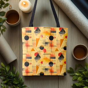 Weiches Strahlen Abstract – Warmes Beige, Orange,  Tasche