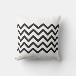 Weiches Weiß und Pitch Pastell Zigzag Muster Desig Kissen