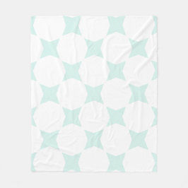 Weiches weißes und Cyan Green Pastel Star Design Fleecedecke