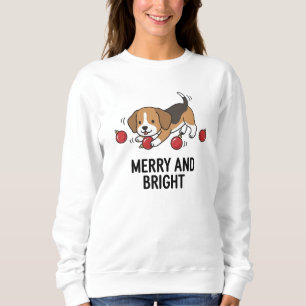 Weiches Winter-Warmes Beagle-Hund Fröhliches Helle Sweatshirt