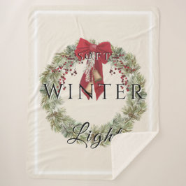 Weiches Winterlicht mit Weihnachtskranz Sherpadecke