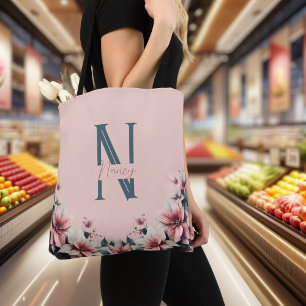 Weichfloral Monogramm Tasche