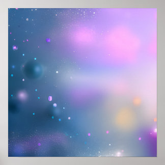 Weichfokus Blau und Lila Hintergrund Poster