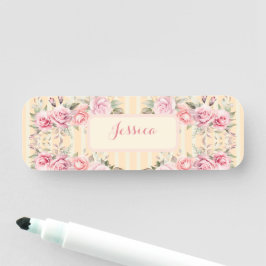 Weichgelb gestreift namensschild