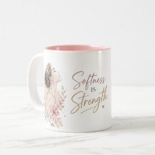 Weichheit ist Stärke Zweifarbige Tasse