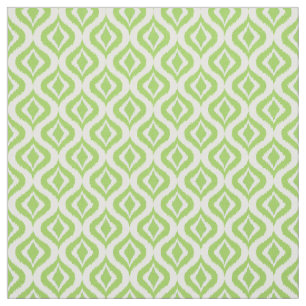Weichkronengrünes Retro-Chic-Ikat-Droptern Stoff
