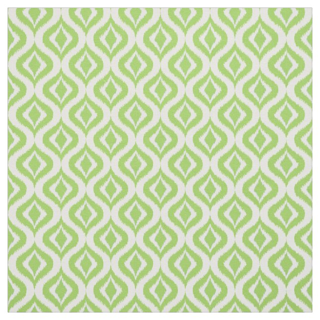 Weichkronengrünes Retro-Chic-Ikat-Droptern Stoff (Muster)